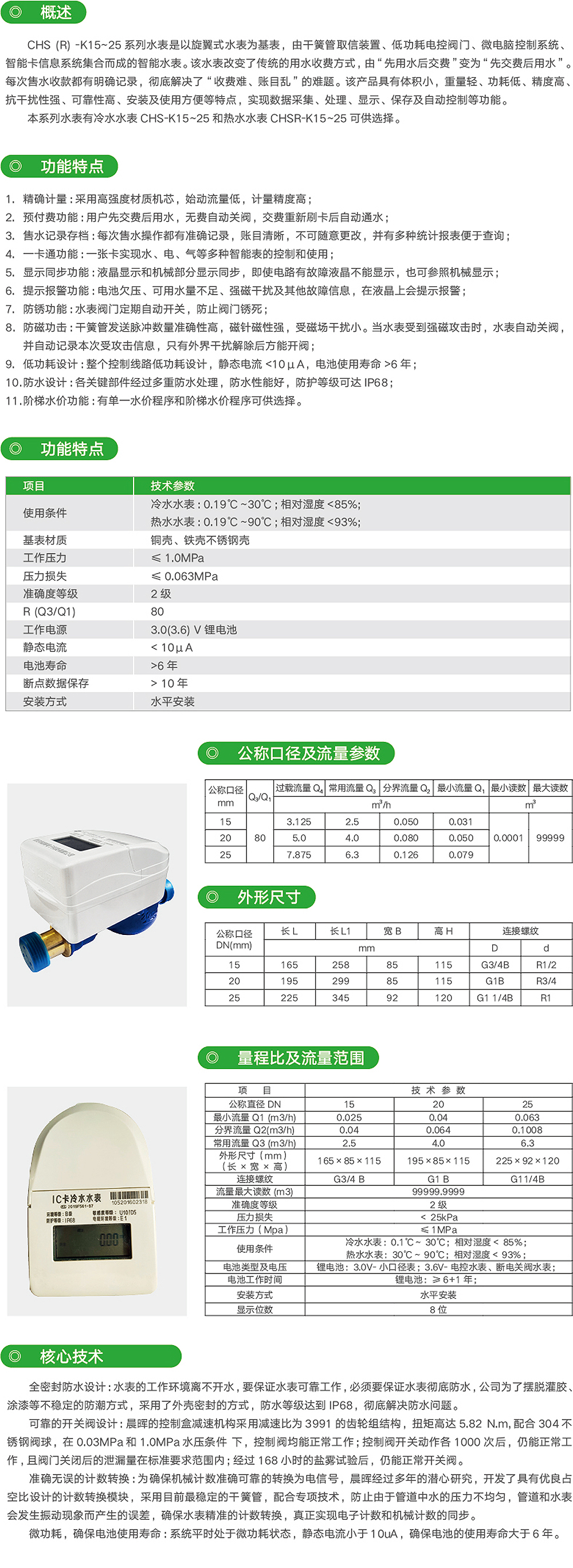 CHS (R)-K15 ~ 25系列水表_优发国际-产品及效劳